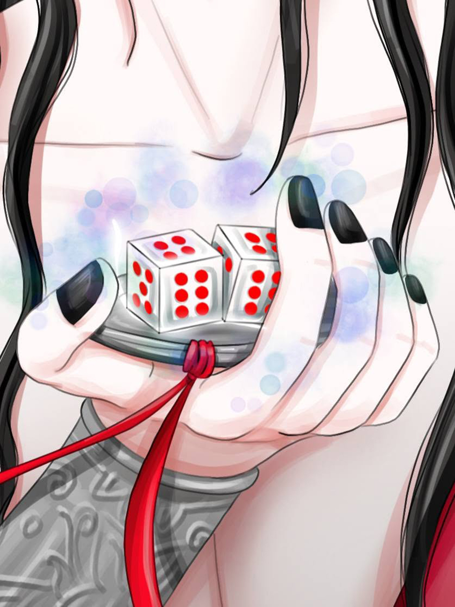HuaCheng fanart dadi dettaglio mano con i dadi